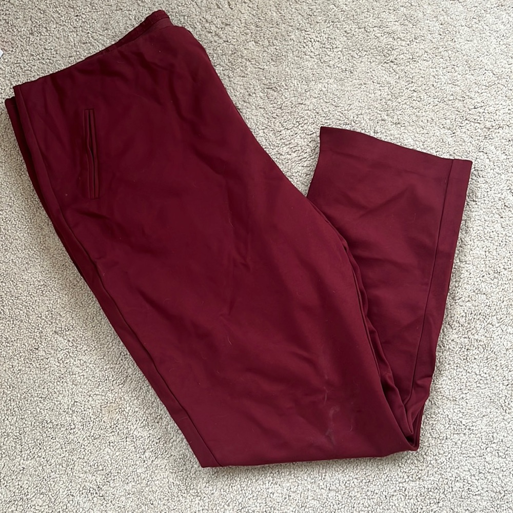 Maroon stretch dress pants